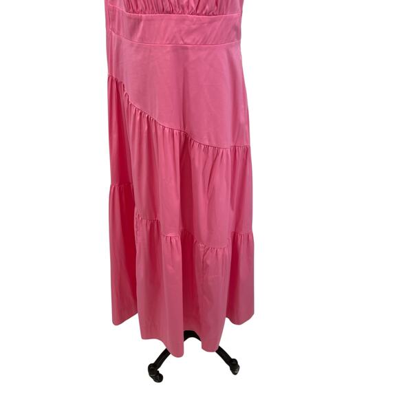 Lilly Pulitzer Lucilyn Dress Maxi One Shoulder Tiered Confetti Pink Size 16 - Picture 5 of 15